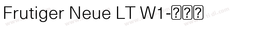 Frutiger Neue LT W1字体转换